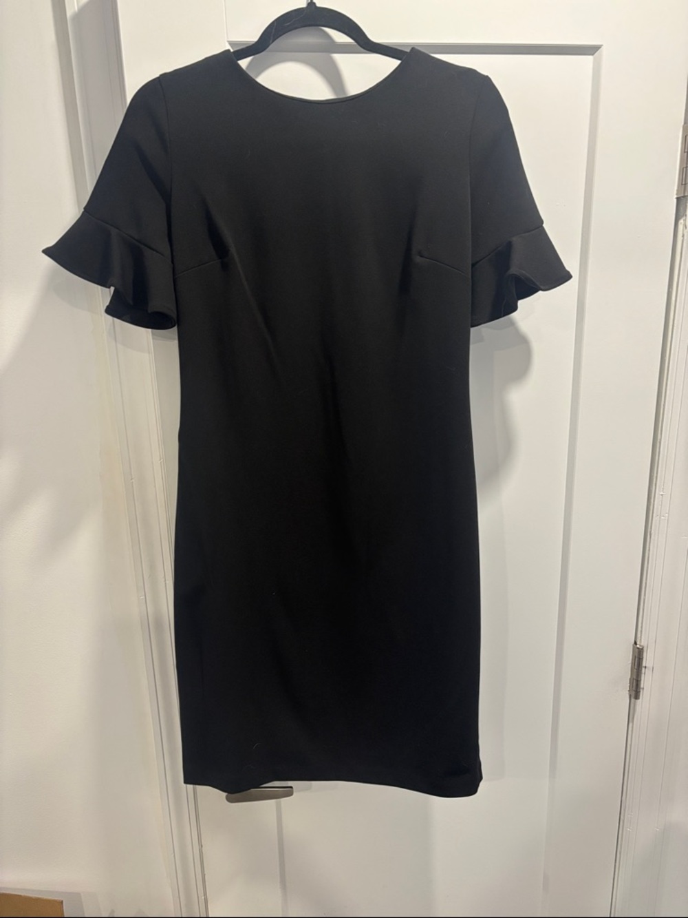 Calvin Klein Black Ruffle Sleeve